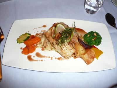 Fish with pasta was very fine, lucky me I got some more from opposite plate