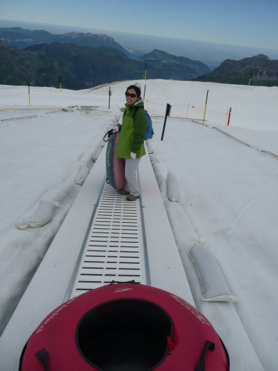 Ice Flyer, second time ride up on conveyer belt
