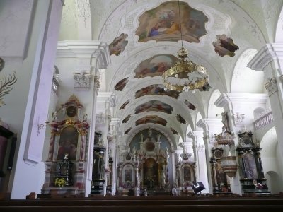 Inside monastery church