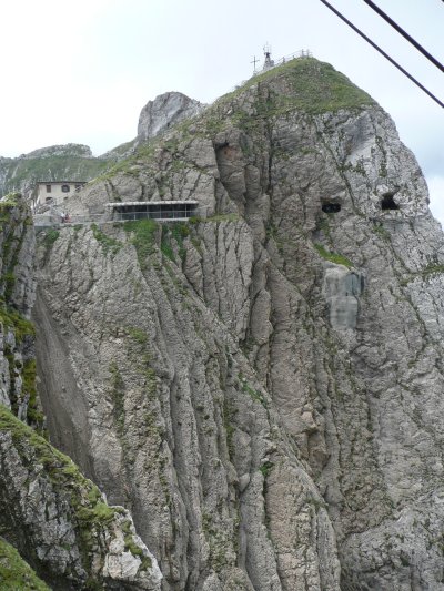 Dragon trail in the rock of Pilatus