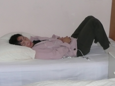 Beauty sleep while I went jogging