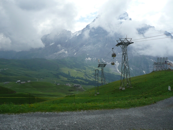 First at Grindelwald and view to Monch