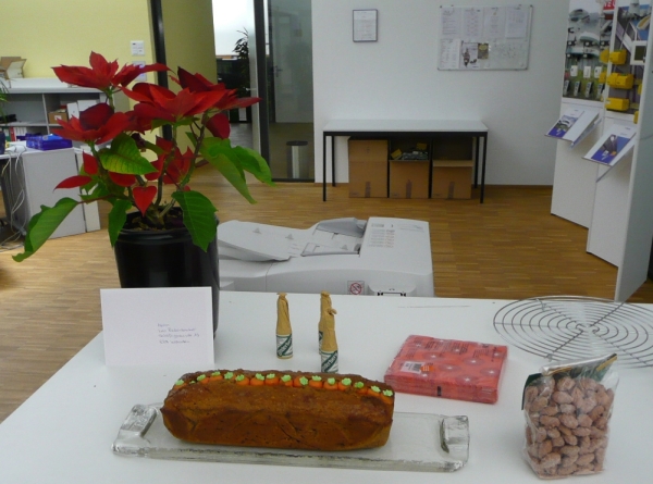 Birthday card, cake, Underberg